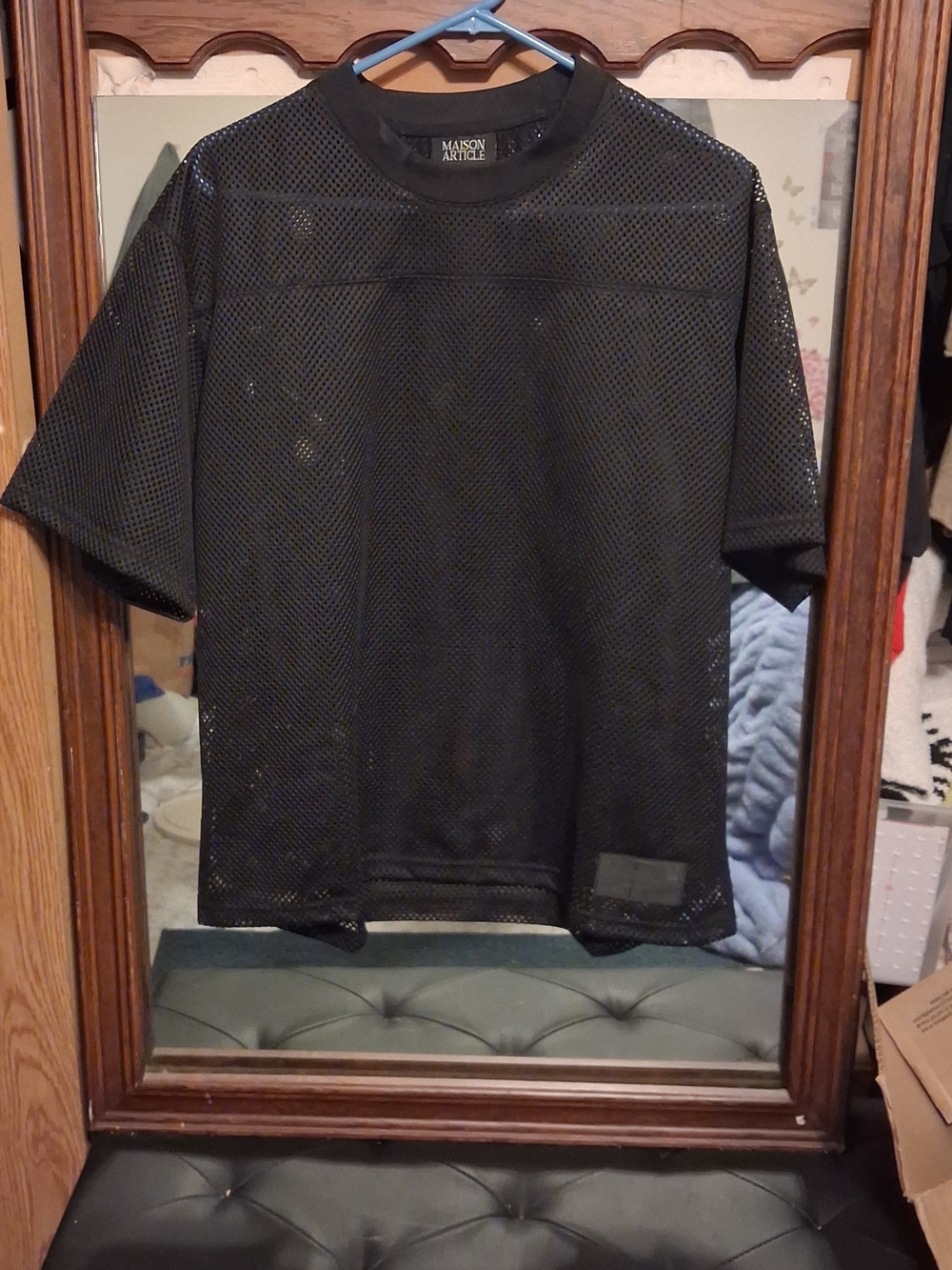 Madison Black Mesh Short Sleeve Sports Jersey